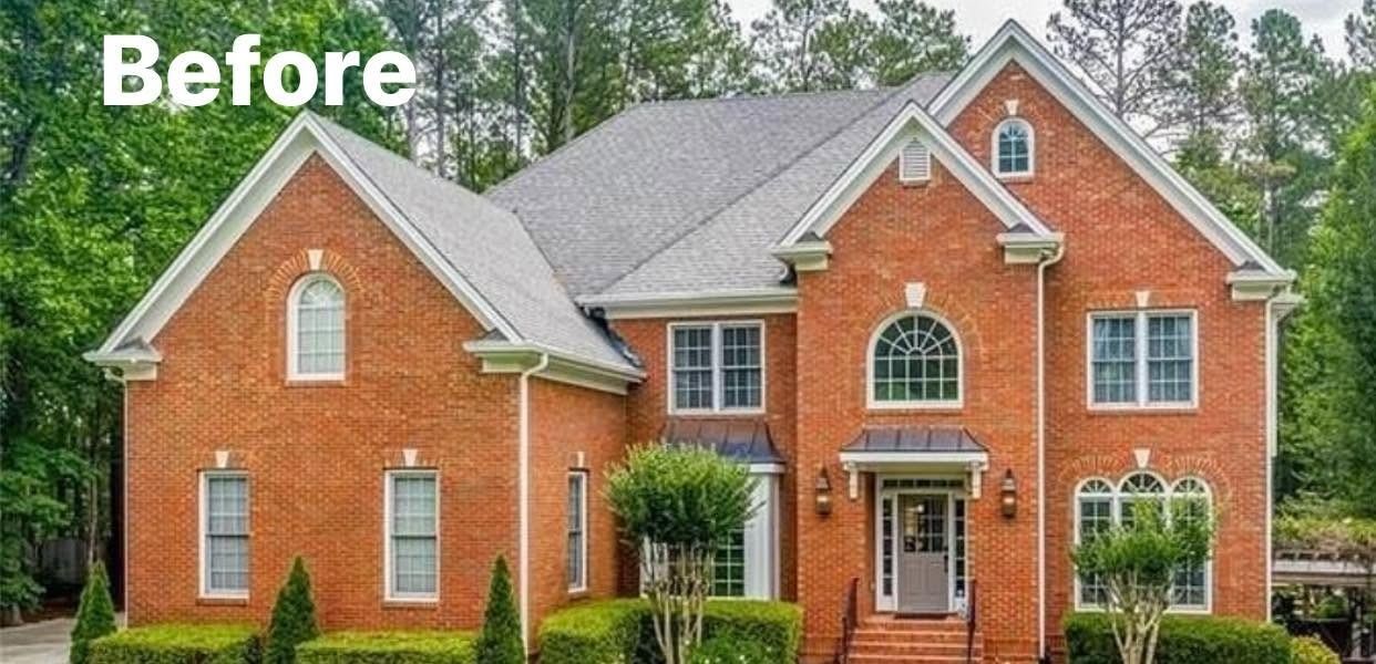 Brick Home Painted White — Photo 1